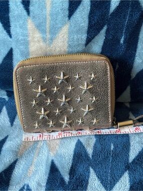 Studded Metallic Star Zip Wallet